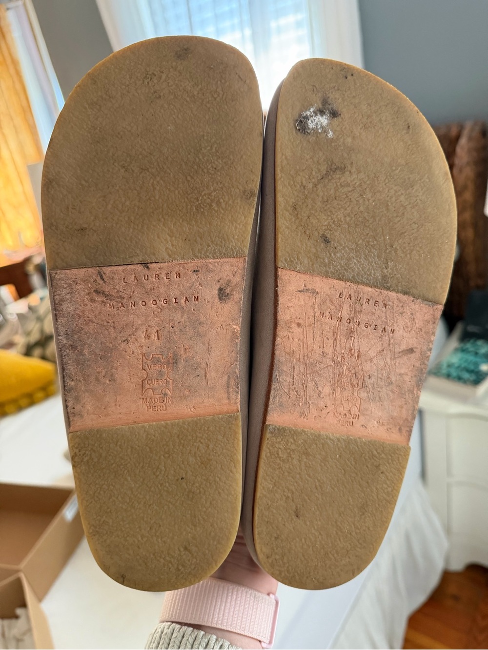 Lauren Manoogian Women's Slip-On Mules in Grey - Picture 3 of 6